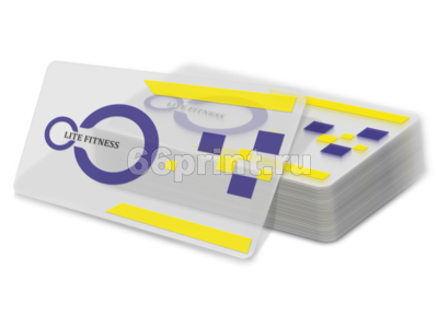 заказать печать 50 пластиковых карт, полноцветная печать с обеих сторон на прозрачном пластике